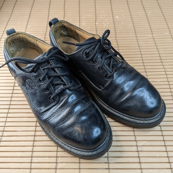 TIMBERLAND Waterproof Mens Size 8 1/2 M Black Leather Oxford Shoes 95504 main image 5